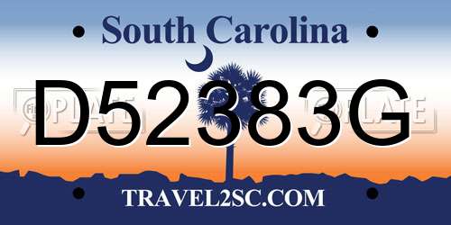 D52383G South Carolina License Plate