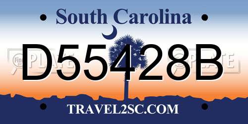 D55428B South Carolina License Plate