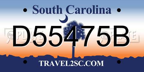 D55475B South Carolina License Plate