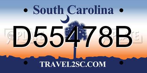 D55478B South Carolina License Plate