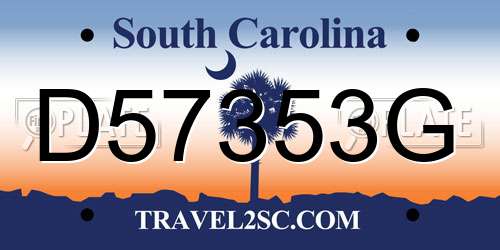 D57353G South Carolina License Plate