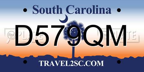 D579QM South Carolina License Plate