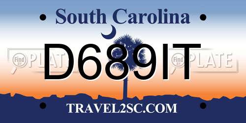 D689IT South Carolina License Plate