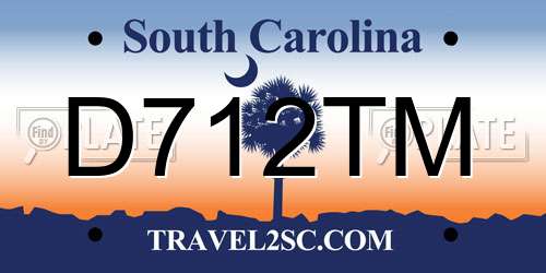 D712TM South Carolina License Plate
