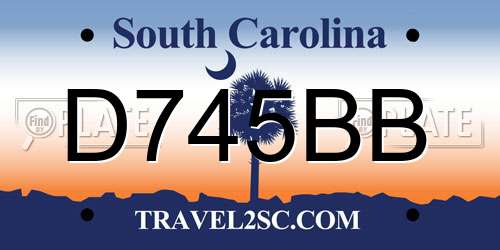 D745BB South Carolina License Plate