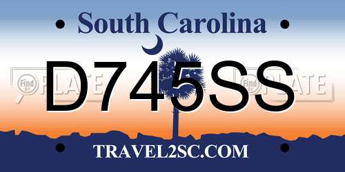 D745SS South Carolina License Plate