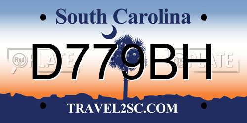 D779BH South Carolina License Plate