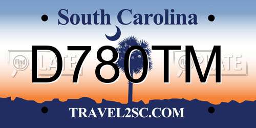 D780TM South Carolina License Plate