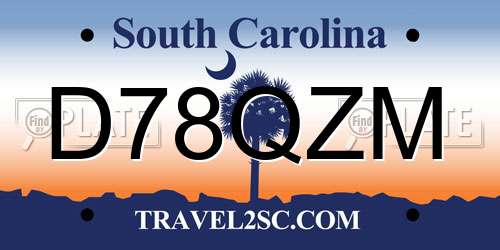 D78QZM South Carolina License Plate