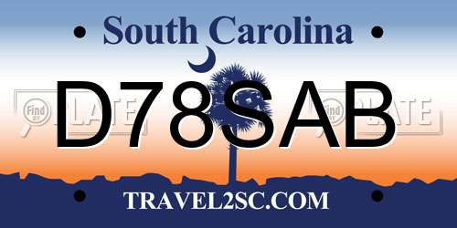 D78SAB South Carolina License Plate