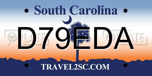 D79EDA South Carolina License Plate