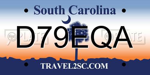 D79EQA South Carolina License Plate