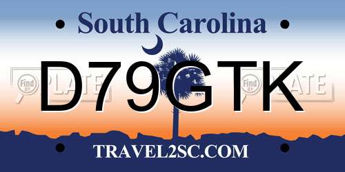 D79GTK South Carolina License Plate