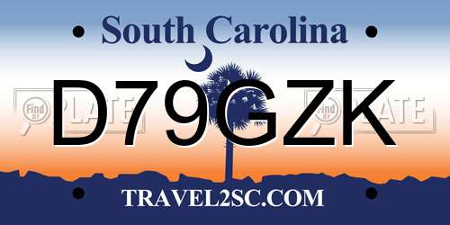 D79GZK South Carolina License Plate