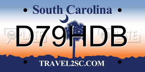 D79HDB South Carolina License Plate