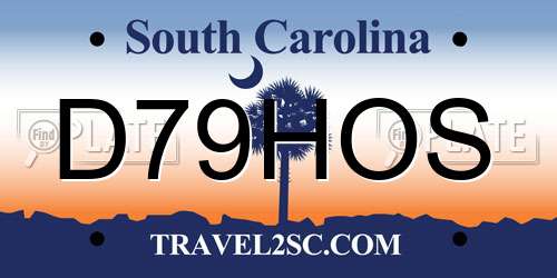 D79HOS South Carolina License Plate