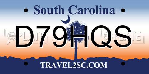 D79HQS South Carolina License Plate