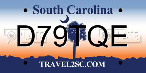 D79TQE South Carolina License Plate