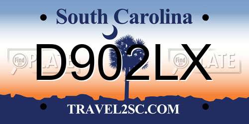 D902LX South Carolina License Plate