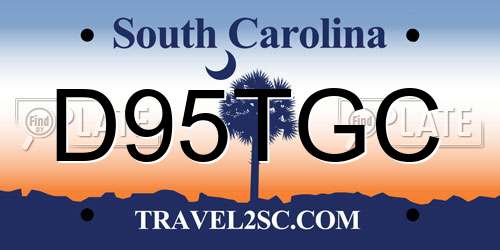 D95TGC South Carolina License Plate