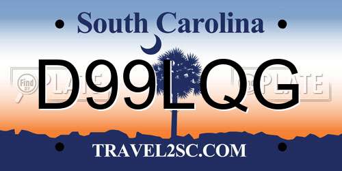 D99LQG South Carolina License Plate