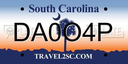 DA0O4P South Carolina License Plate