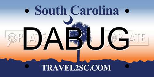 DABUG South Carolina License Plate