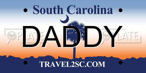DADDY South Carolina License Plate