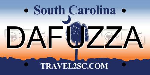 DAFUZZA South Carolina License Plate