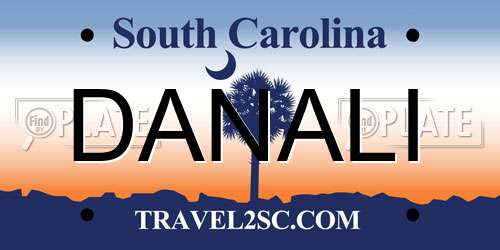 DANALI South Carolina License Plate