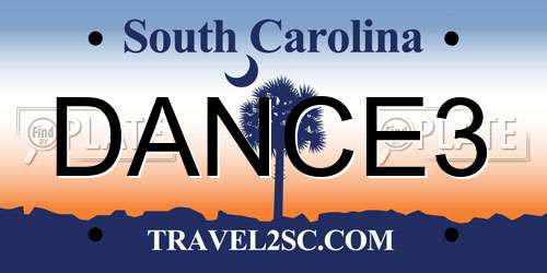 DANCE3 South Carolina License Plate