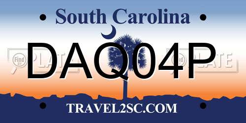 DAQ04P South Carolina License Plate