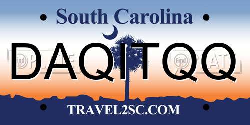 DAQITQQ South Carolina License Plate