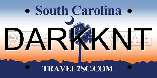 DARKKNT South Carolina License Plate