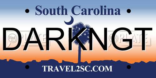 DARKNGT South Carolina License Plate