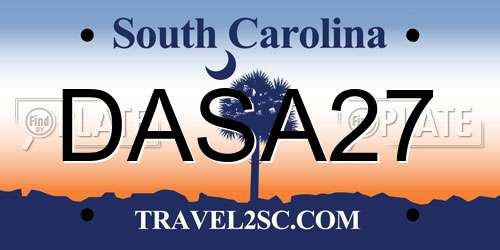 DASA27 South Carolina License Plate