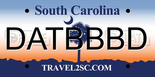 DATBBBD South Carolina License Plate