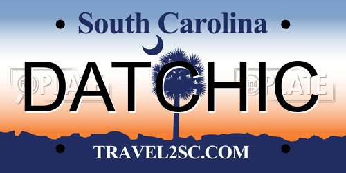 DATCHIC South Carolina License Plate