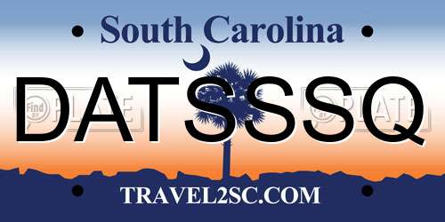 DATSSSQ South Carolina License Plate