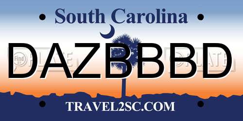 DAZBBBD South Carolina License Plate