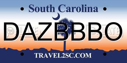 DAZBBBO South Carolina License Plate