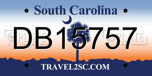 DB15757 South Carolina License Plate