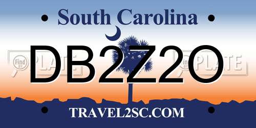 DB2Z2O South Carolina License Plate
