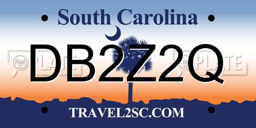 DB2Z2Q South Carolina License Plate