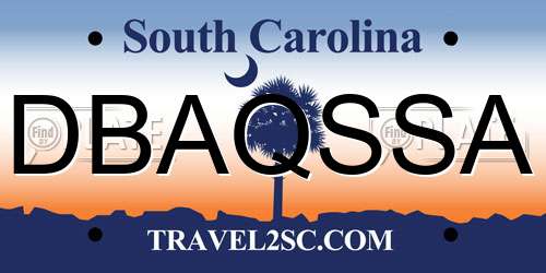 DBAQSSA South Carolina License Plate