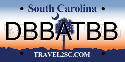 DBBATBB South Carolina License Plate