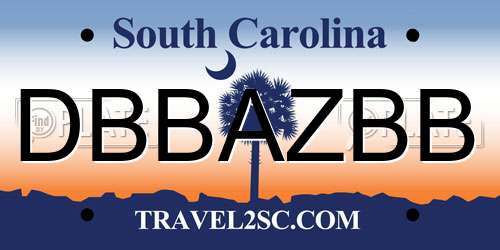 DBBAZBB South Carolina License Plate