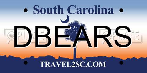 DBEARS South Carolina License Plate