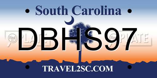 DBHS97 South Carolina License Plate
