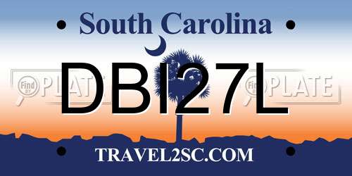 DBI27L South Carolina License Plate